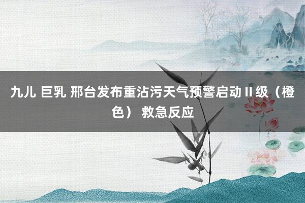 九儿 巨乳 邢台发布重沾污天气预警启动Ⅱ级（橙色） 救急反应